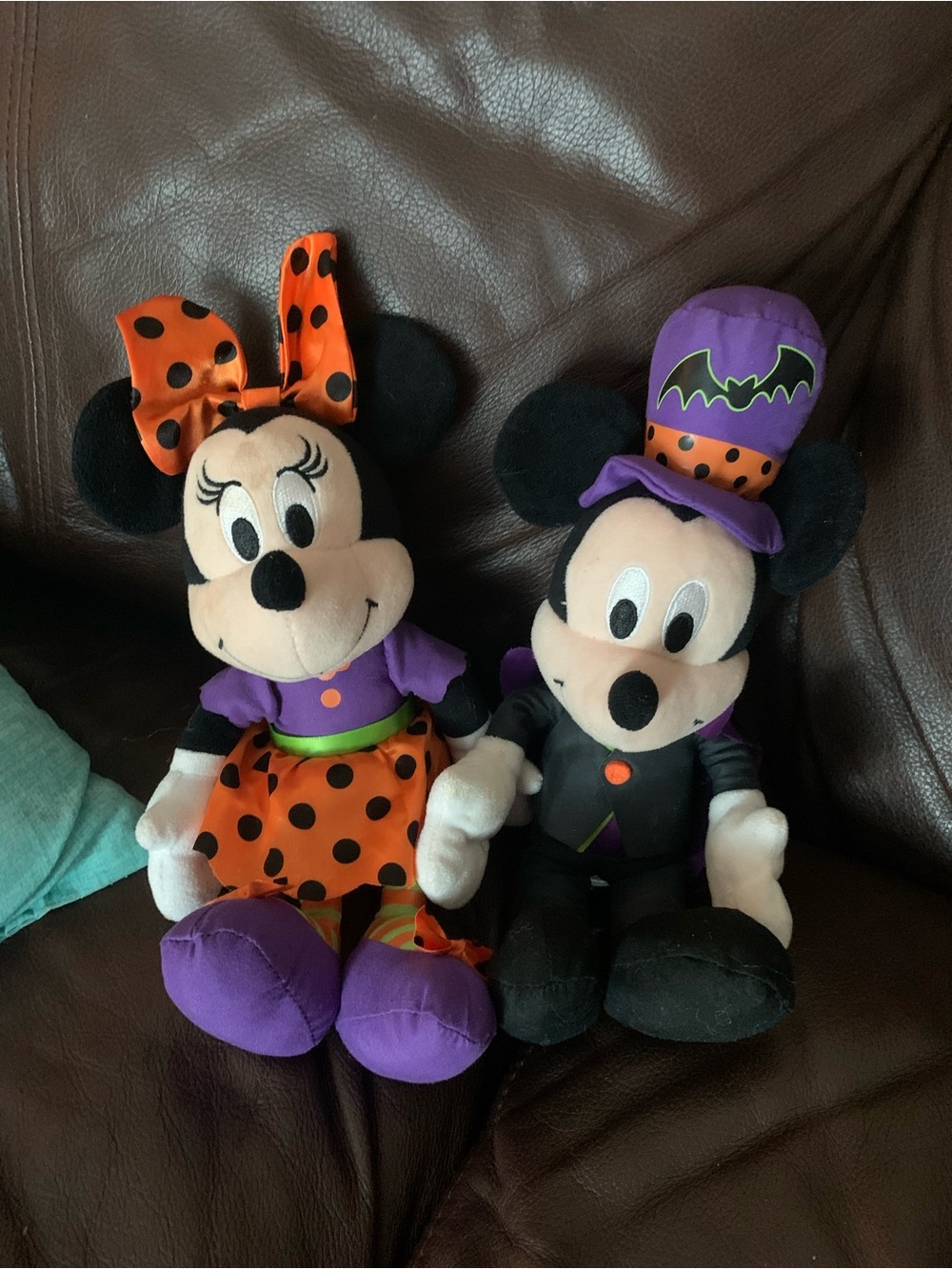 Disney Halloween Minnie & Mickey Plush Duo - Orange, Purple, Black
